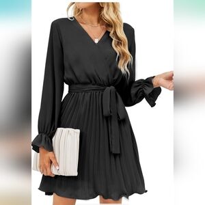 Elegant Black Wrap Dress